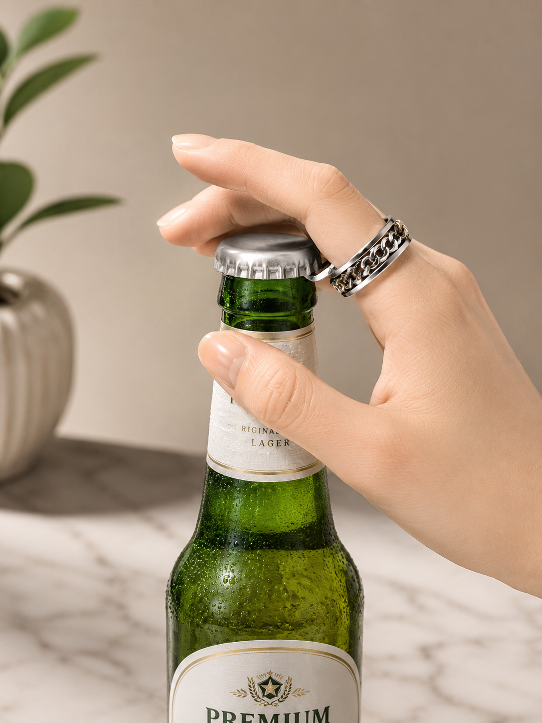 Bottle opener ring￼