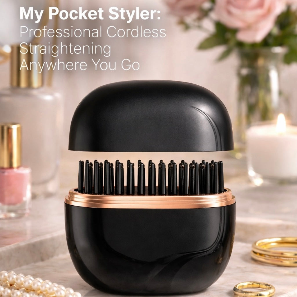 Wireless Hair straightener  Brush